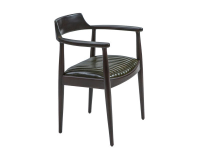 Dining room Design Chair with Armrests new Furniture Seat Black wooden chair